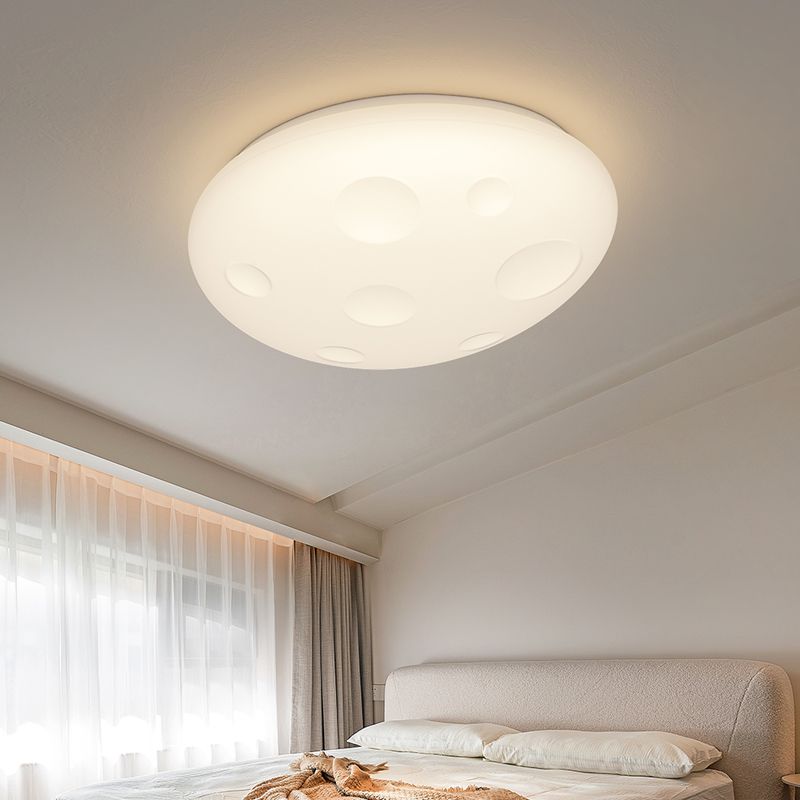 Metal Modern LED Flush Mount Geometric Shape Ceiling Lamp with Acrylic Shade for Bedroom