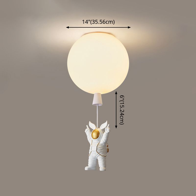 1 Light Moon Hanging Lamp Cartoon Acrylic Down Lighting Pendant for Children Bedroom