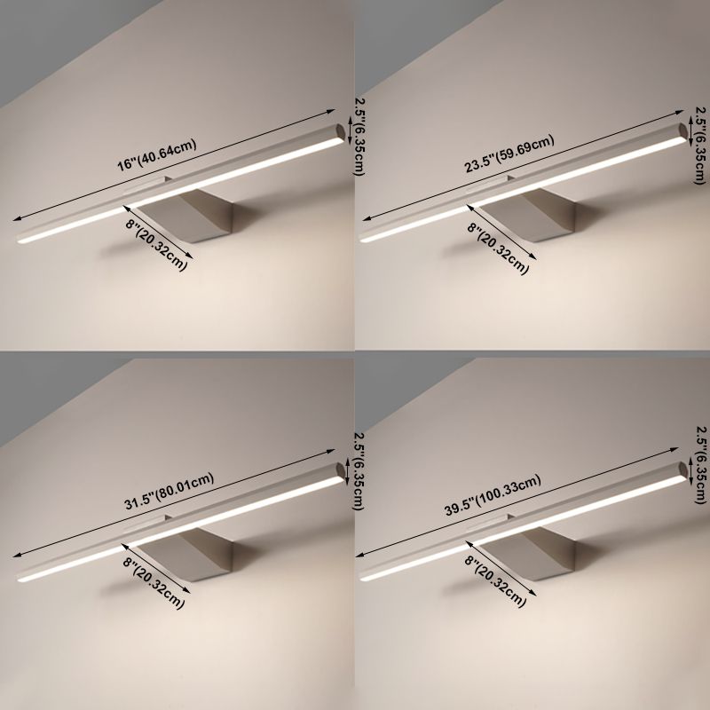 Luz larga de la pared montada en la pared Luces de tocador LED de estilo moderno para el baño