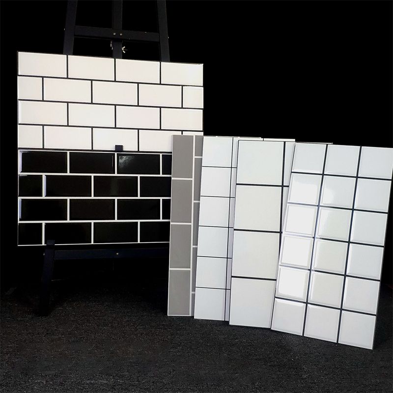 Retangular 23.62"x11.81" Mosaic Sheet Wall Tile Porcelain Brick Look Wall Tile