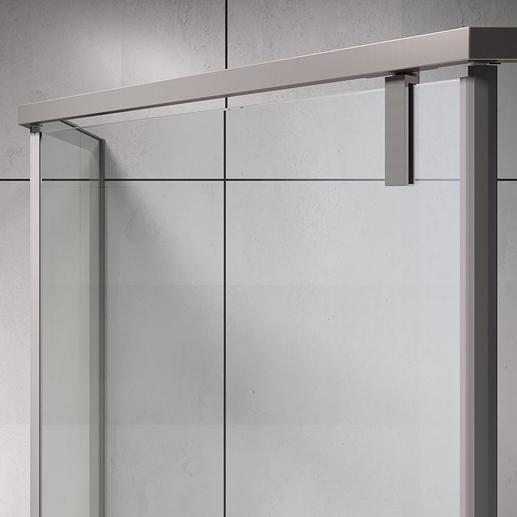 Contemporary Shower Stall Clear Neo-Angle Semi-Frameless Shower Stall