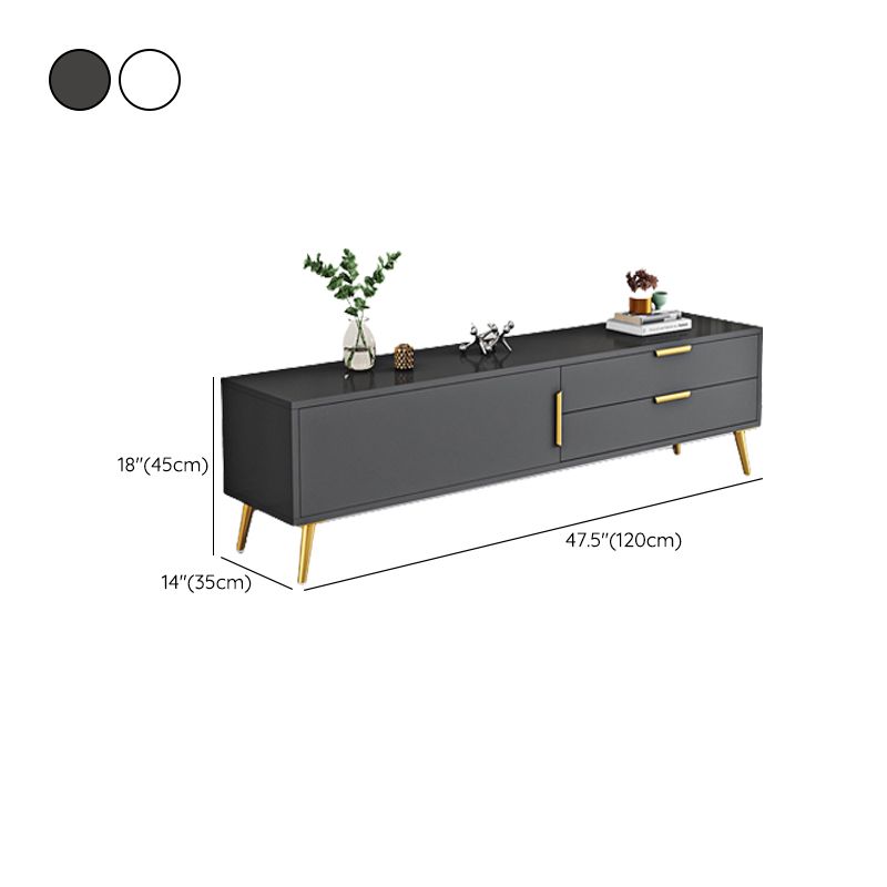 Faux Wood TV Console Contemporary TV Media Stand with Drawers