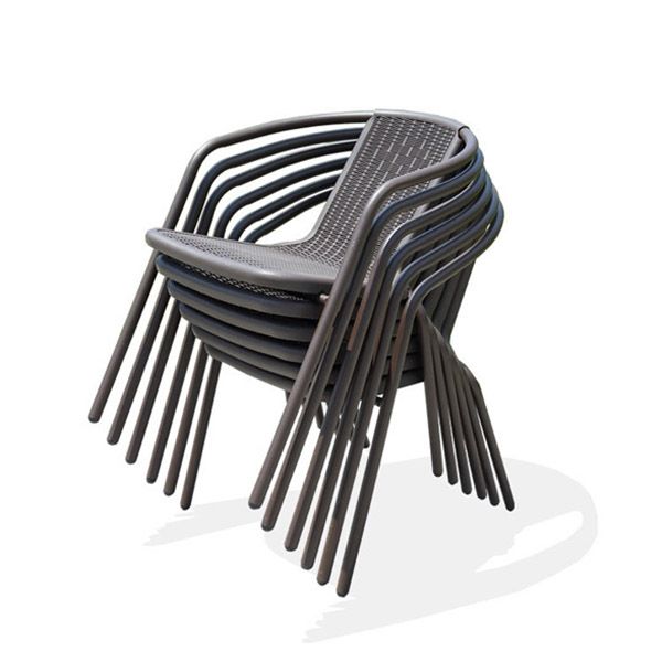 Modern Patio Dining Side Chair Stacking Outdoors Dining Chairs
