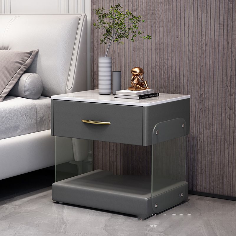 Modern Bed Nightstand Solid Wood Bedside Cabinet with Drawer