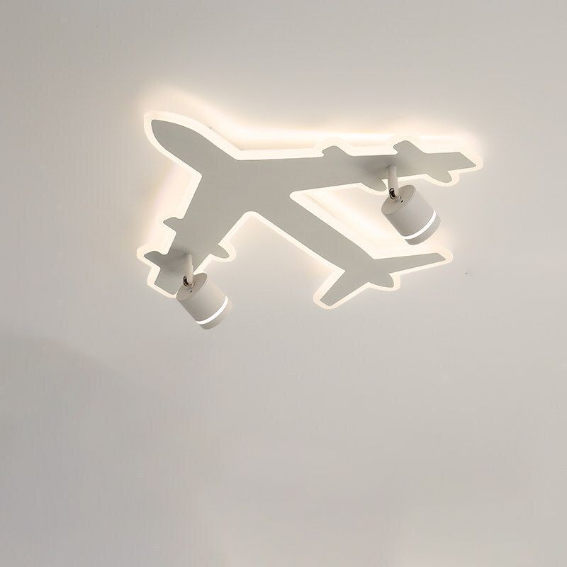 White Airplane LED Ceiling Light in Modern Creative Style Acrylic Flush Mount for Bedroom