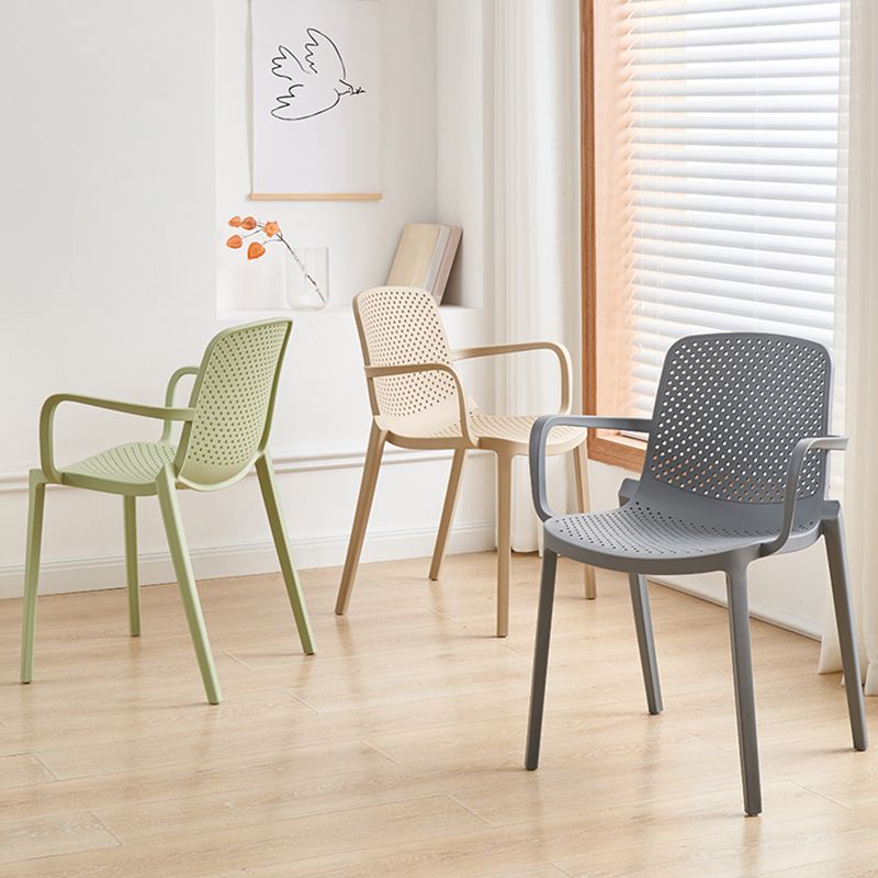 Plastic Dining Armchair Modern Dining Arm Chair for Dining Room