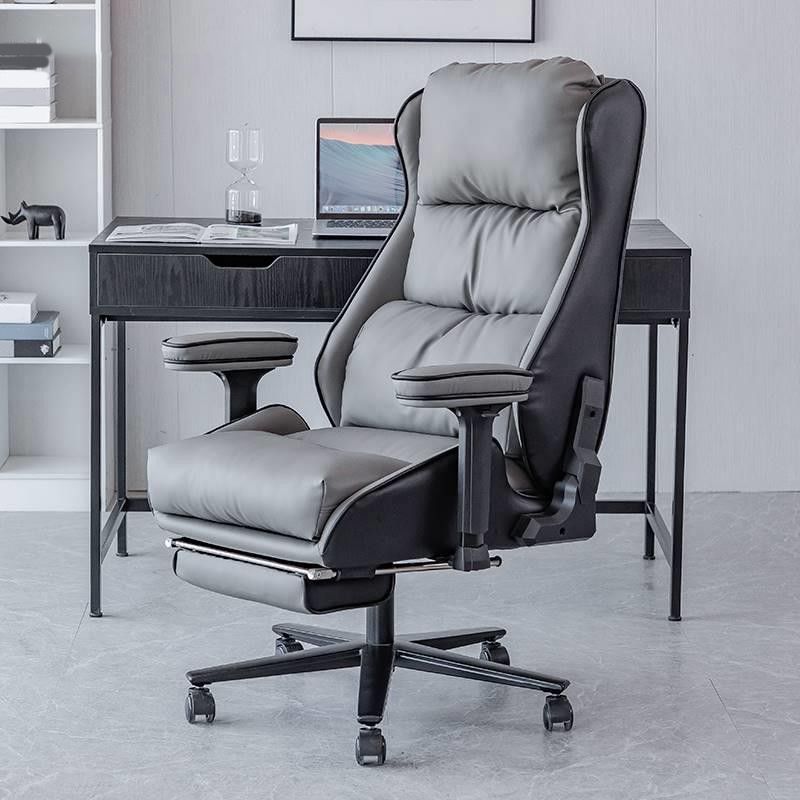 Modern Upholstered Arms Office Chair Rotatable Task Chair with Wheels