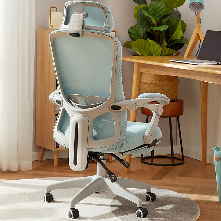 Modern Padded Arms Office Chair No Distressing Ergonomic Slide Chair