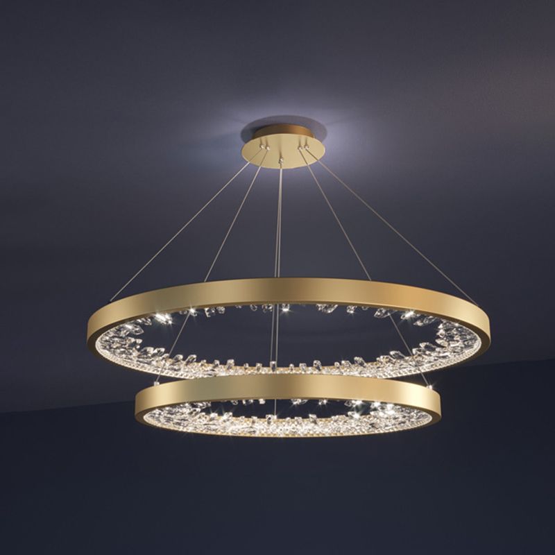 Simplicité ultra-moderne Simplicité LED orbiculaire LED LAMPE CRISTAL SUSPENSION PENDANT POUR LEAU pour le restaurant