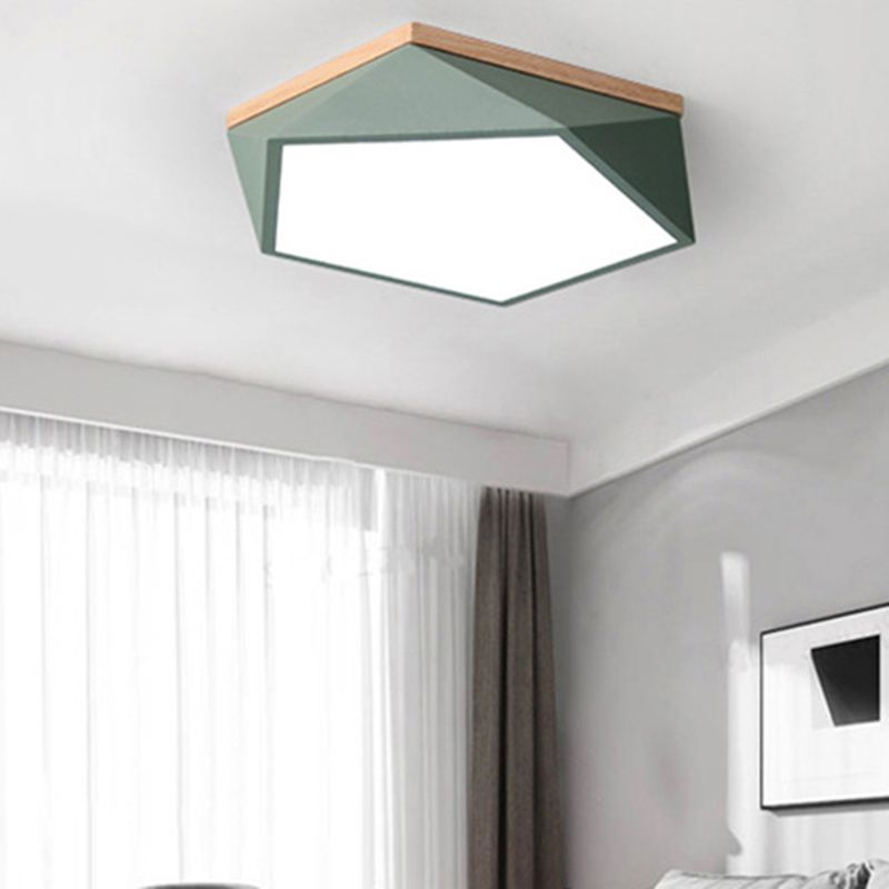 Pentagon Bedroom Ceiling Flush Mount Light Metal Minimalist Flush Mount Led Light