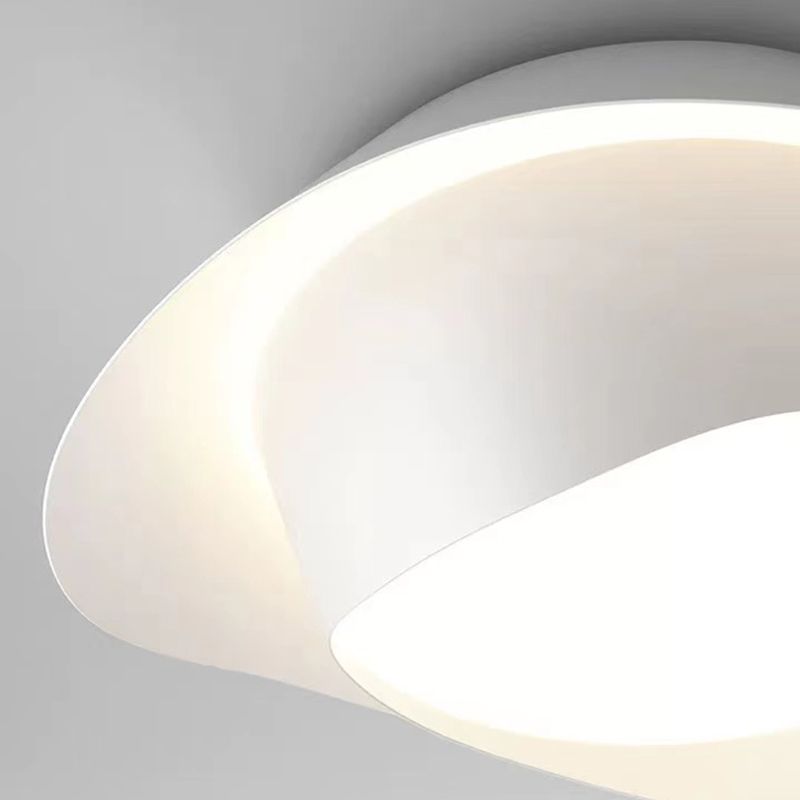 Contemporary White Ceiling Light LED Flush Mount Lighting for Bedroom