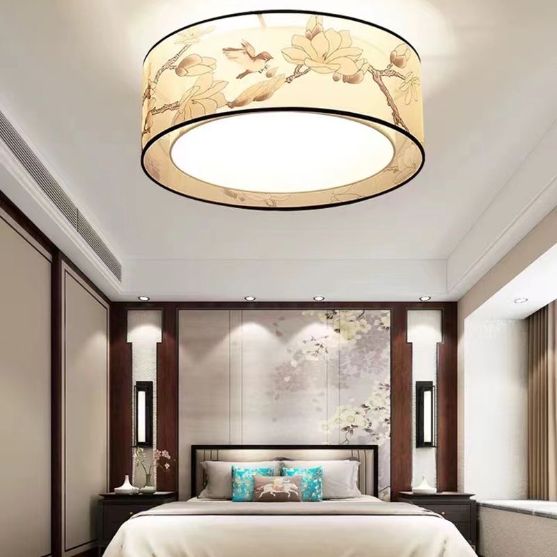 Modern Style Fabric Ceiling Light Multi Lights Ceiling Mount Light for Dining Room