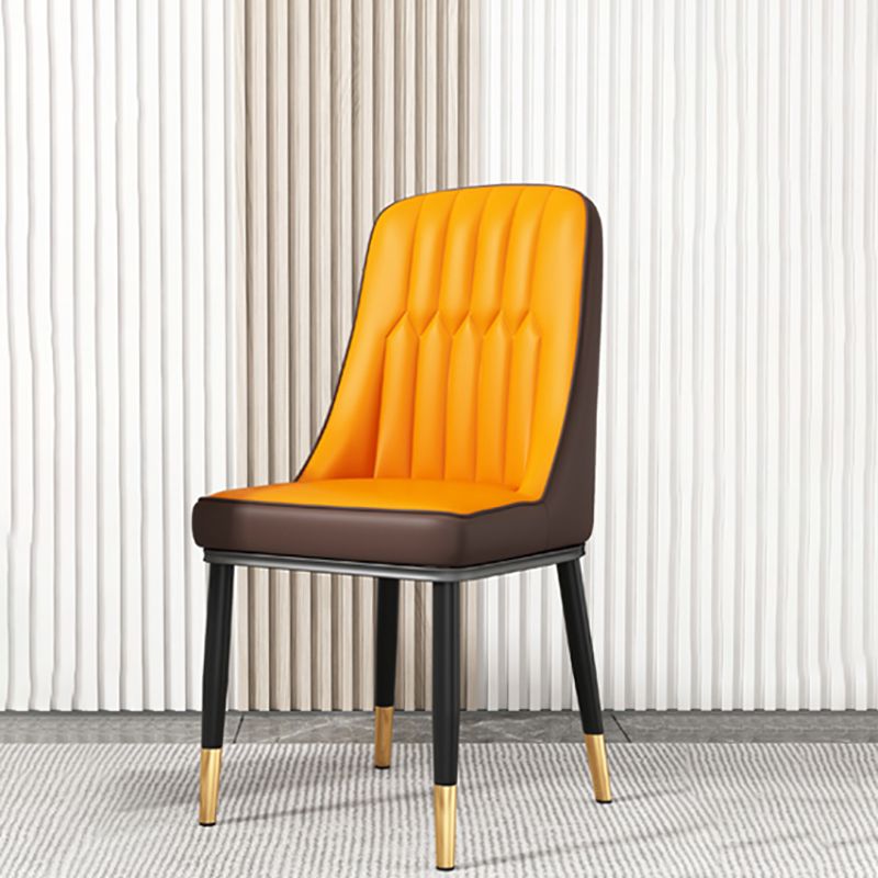 Modern Style Parsons Chair PU Leather Chairs for Dining Room