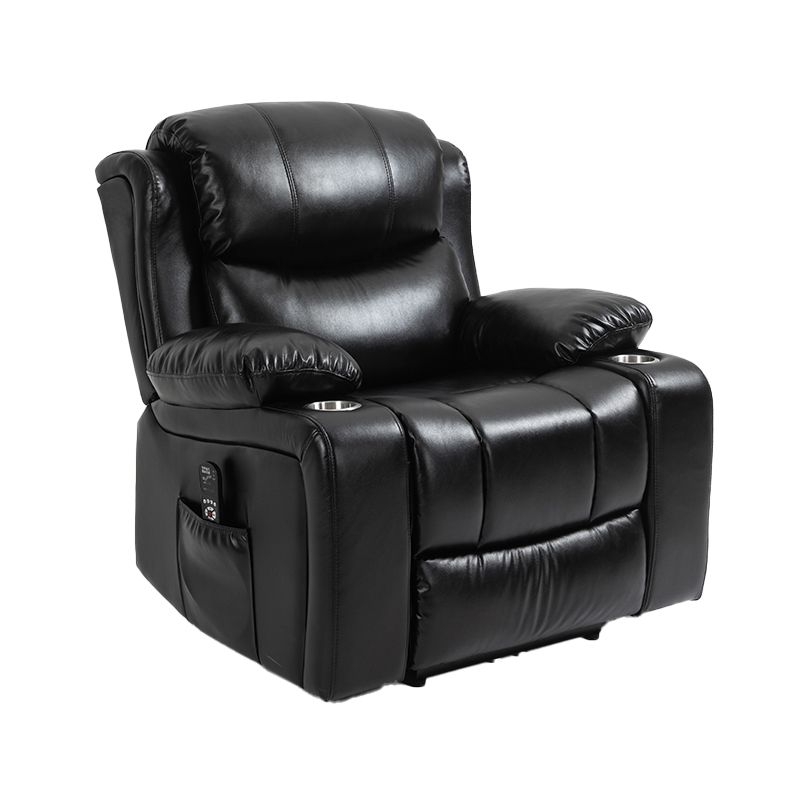 Nordic Style Faux Leather Recliner Chair Solid Color Standard Recliner