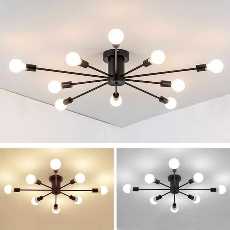 Sputnik Design Semi Flush Mount Leuchte Moderne Metall Semi Flush