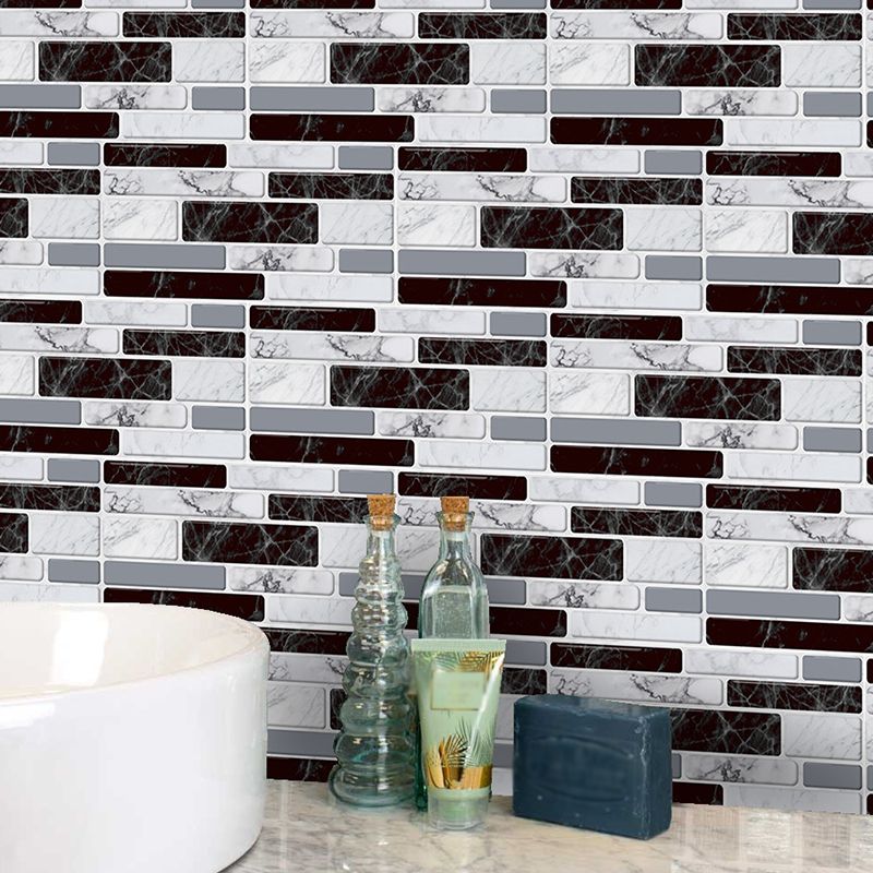 Adhesive Mosaics Tile Brick Wallpapers 8' L x 4" W Contemporary Wall Decor for Home