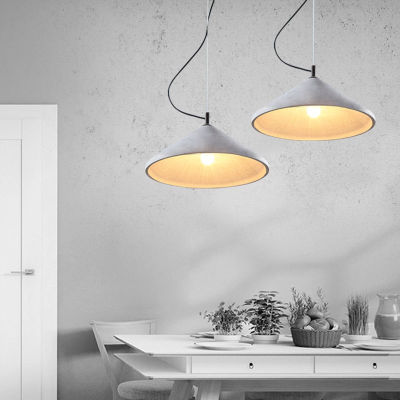 Conola per sala da pranzo Cemento industriale Light Sala 1 Fun a sospensione grigio chiaro