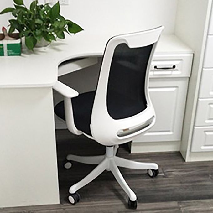 Modern Office Chair Fixed Arms Upholstered No Distressing Chair