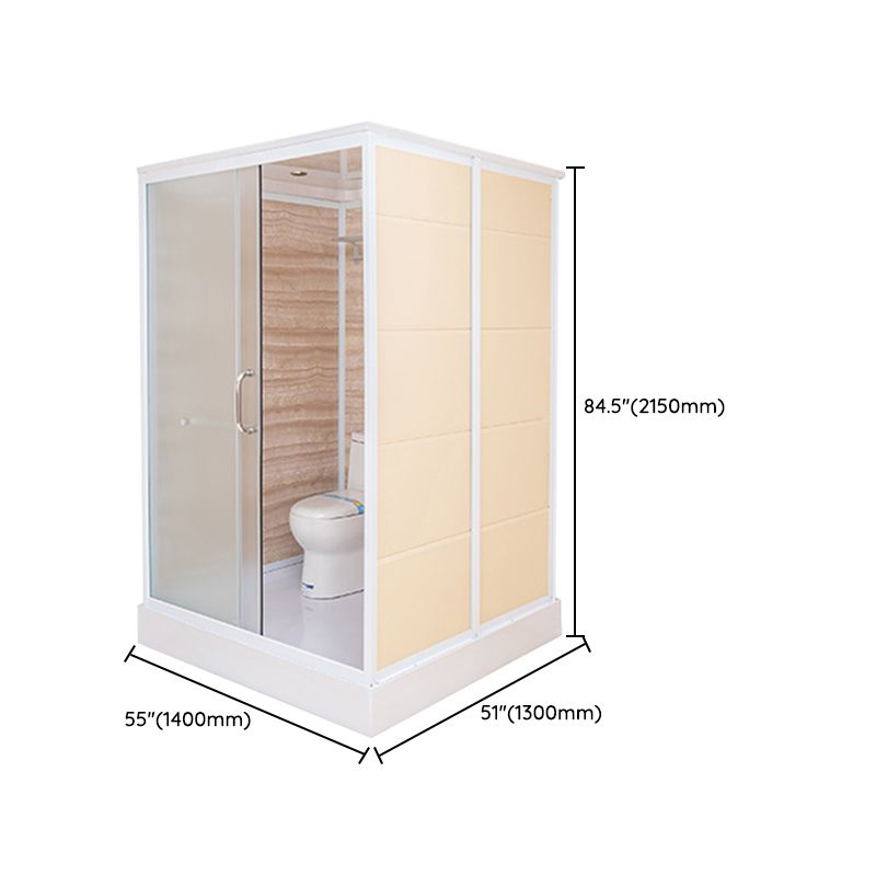 Single Sliding Shower Stall Rectangle Shower Stall with Towel Bar