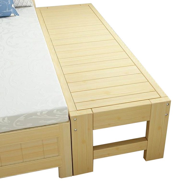 Wood Baby Crib with Mattress Modern Nursery Bed with Guardrail