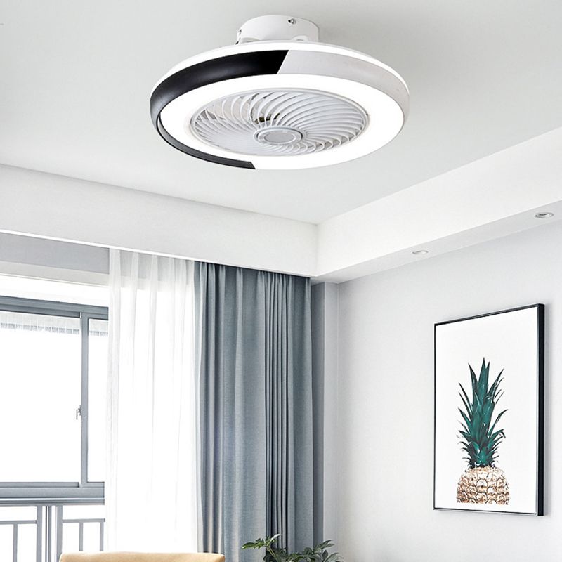 5-Blade Modern Ceiling Fan Metallic Polish Finish Fan with Light for Home