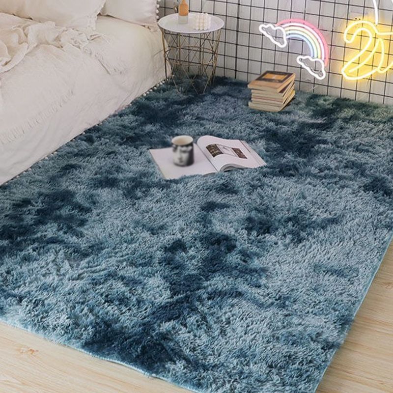 Trendy Contemporary Tie-dyed Rug Comfort Simplicity Shag Indoor Rug Polyester Non-Slip Backing Carpet for Home Decor