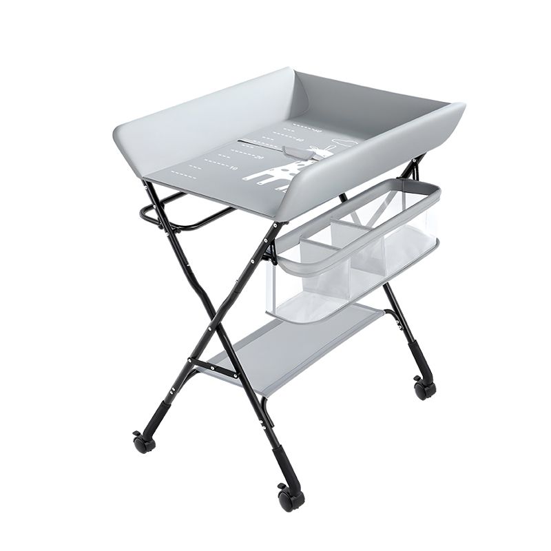 Basket Baby Changing Table Portable Folding Changing Table with Pad