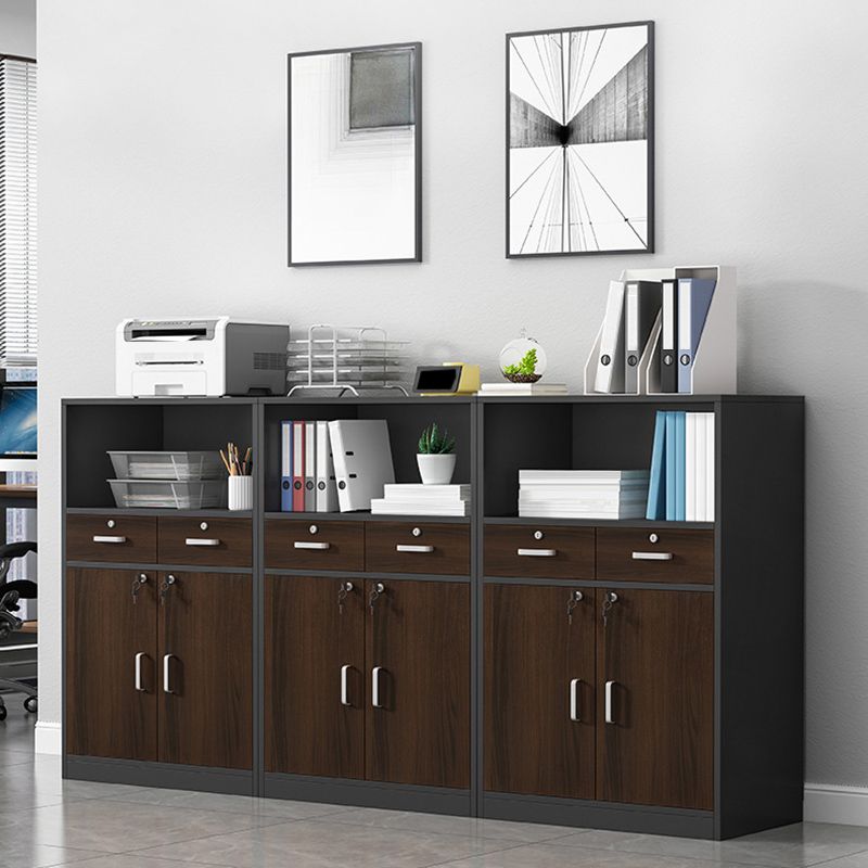 Modern Vertical File Cabinet Wood Filing Cabinet with Locking Drawers