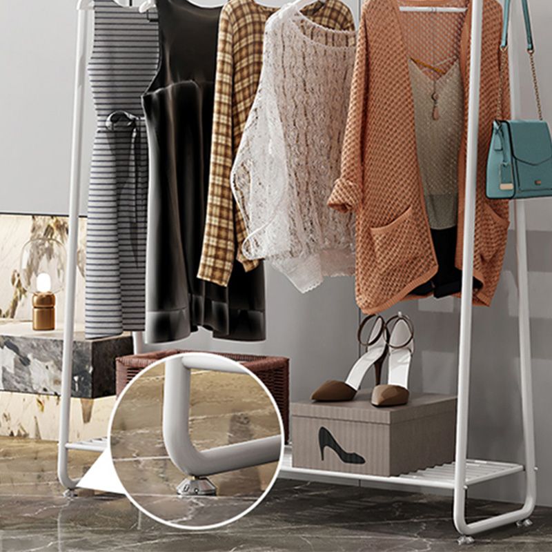 Contemporary Plain Coat Rack Free Standing Metal Coat Rack with Castors