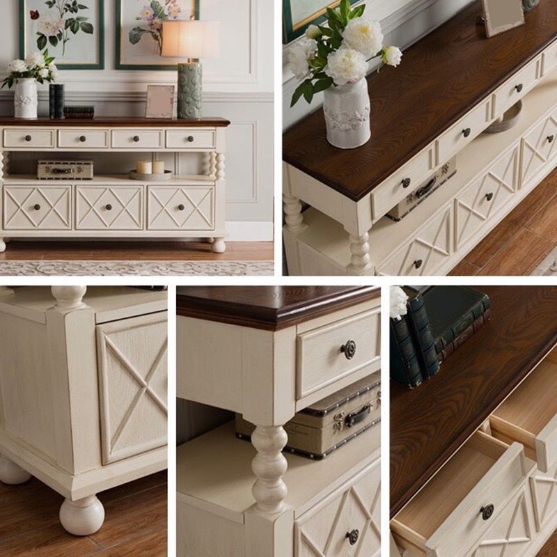 Farmhouse Wooden Sideboard Cabinet Home Side Board with Drawers