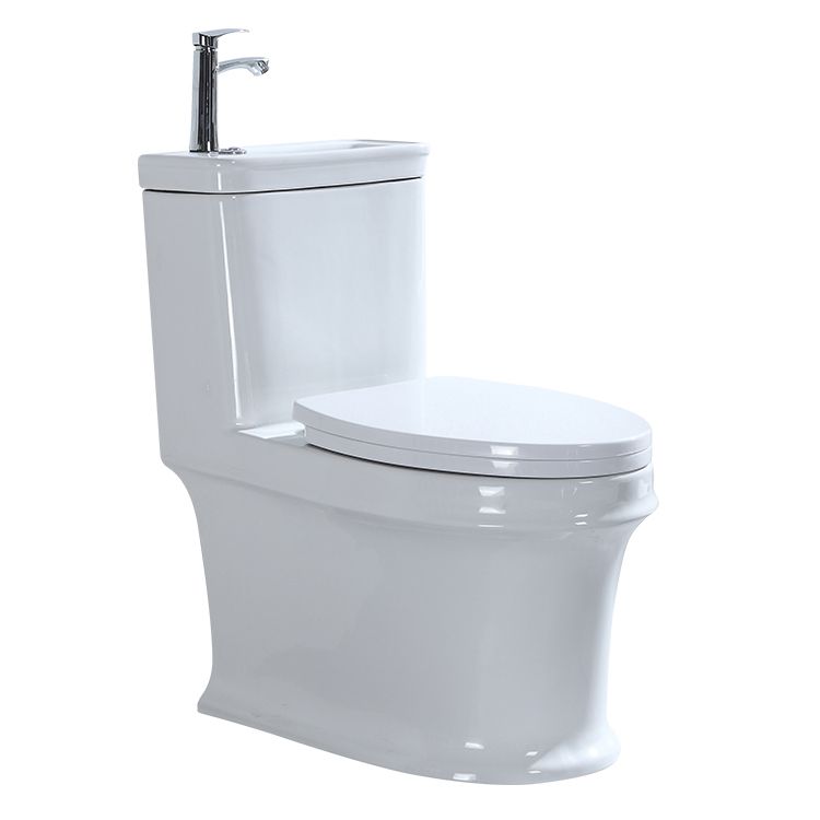 Contemporary Porcelain Flush Toilet Floor Mount One-Piece Toilet Urine Toilet