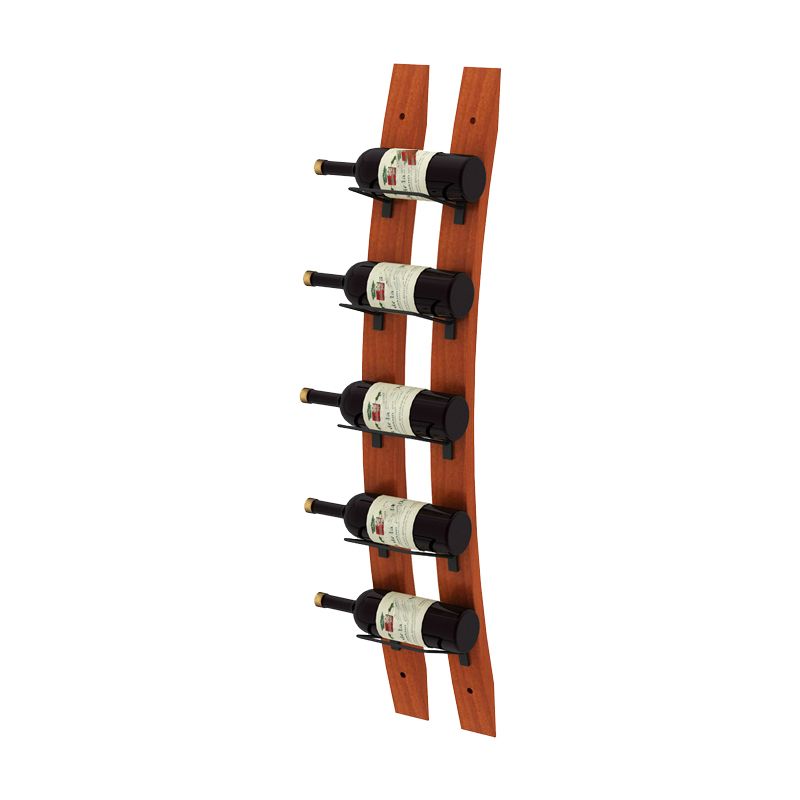 Mid-Century Modern Wine Holder Rack Wall Mounted Pine Wine Shelf