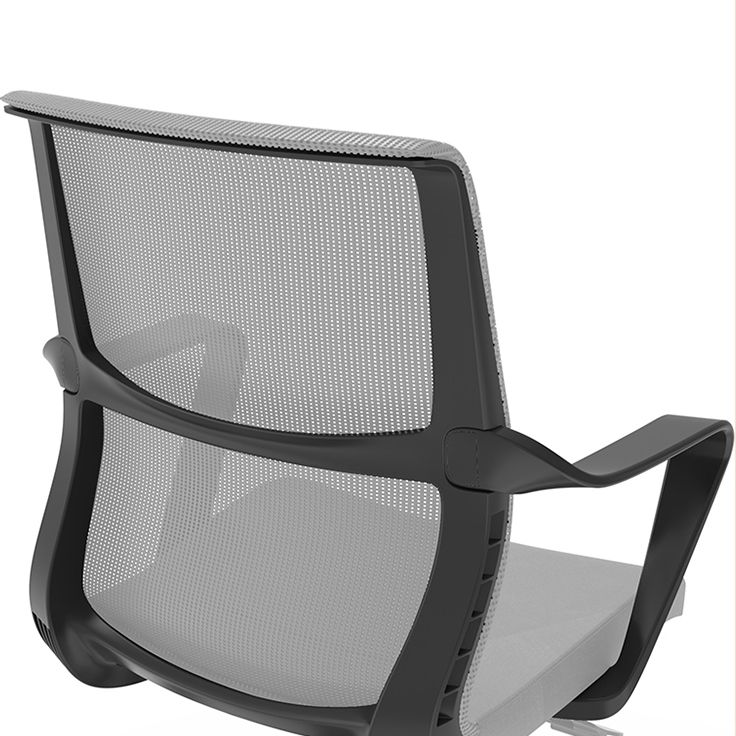 Modern Style Office Chair Mid Back Fixed Arms Ergonomic Mesh Task Chair