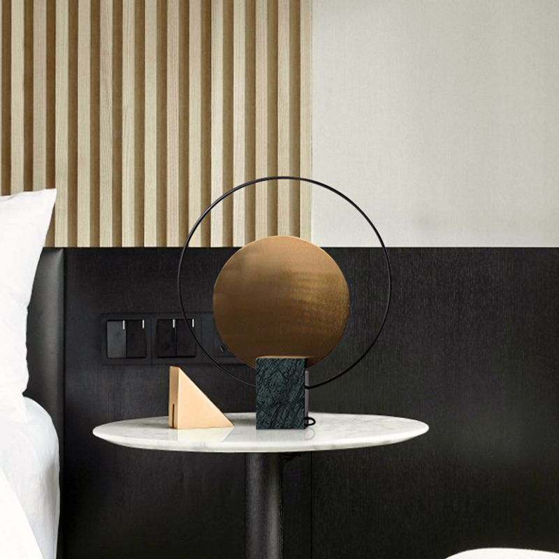 Designer Circular Nightstand lampe marbre simple bulbe de salon