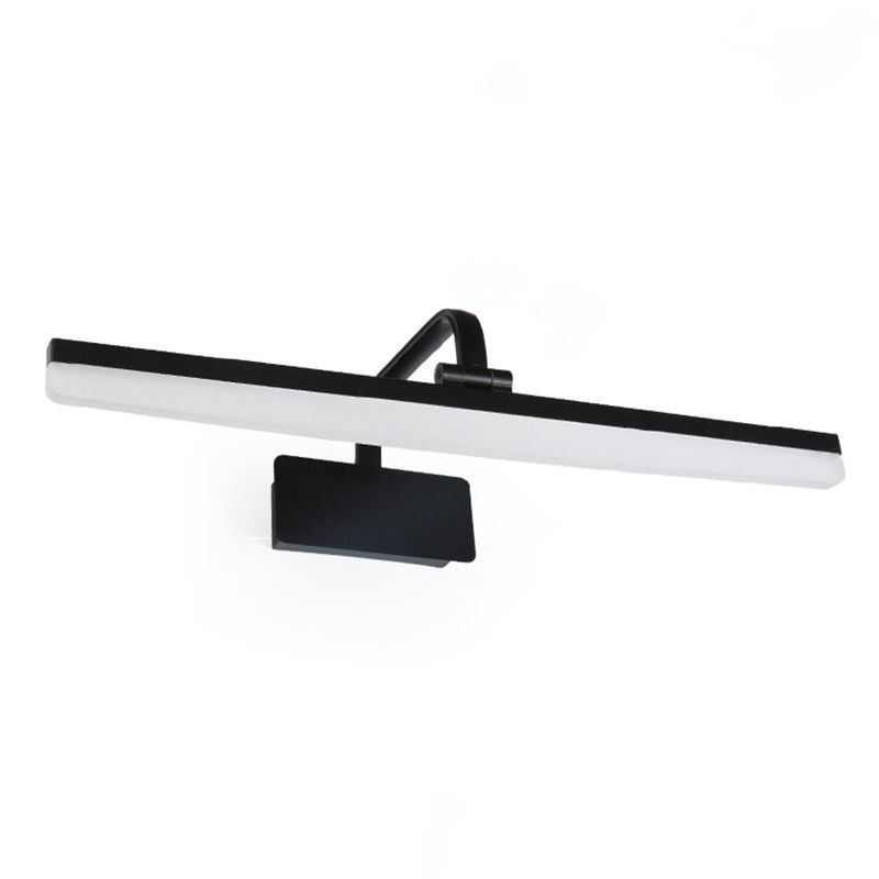 Metalen lineaire schaduw Wand SCONCE Moderne stijl 1- Lichte spiegel Wandbevestiging Licht in zwart