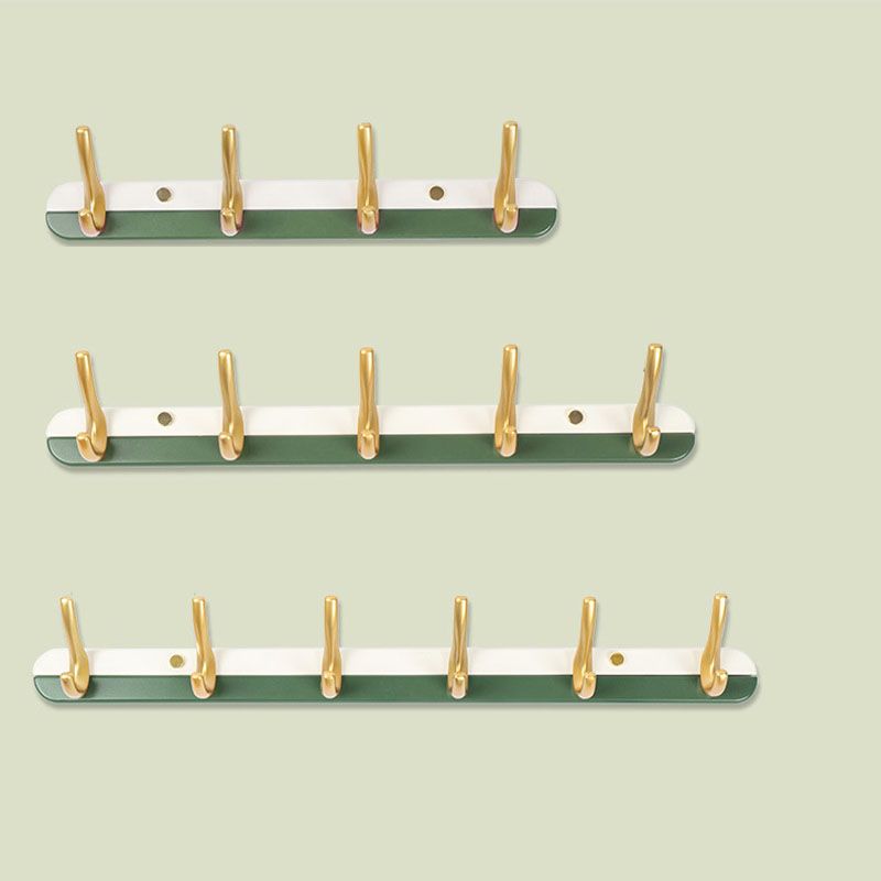 Wooden and Metal Coat Hanger Modern Minimalist Home Wall Hanging Coat Rack