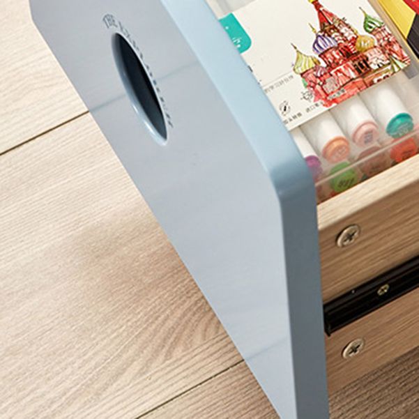 Modern Kids Nightstand Wood Kids Bedside Table with Open Cubby