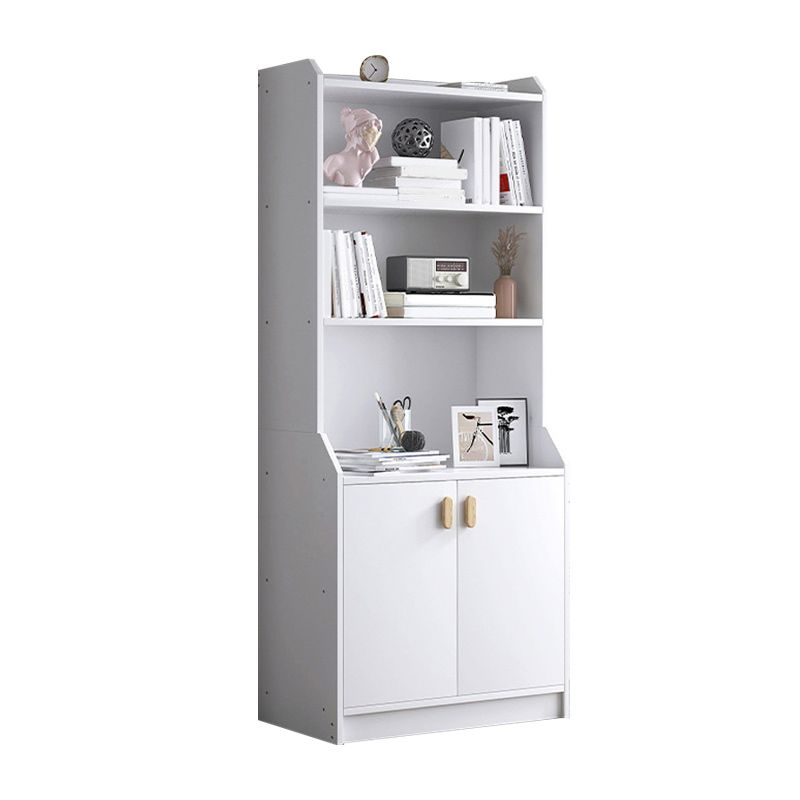 Modern Accent Cabinet with Wooden Shelves and Doors Water Resistant Cabinet