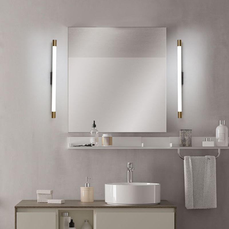 Accesorios de iluminación de espejo de tiras lineales simples de luz de tocador contemporáneo para baño para baño