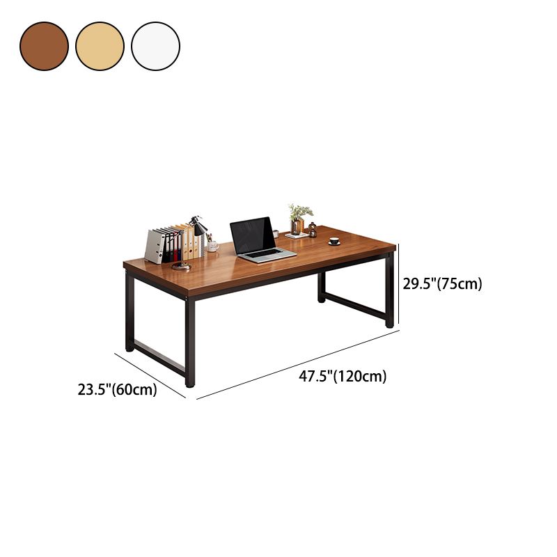 23.5" W Wooden Office Desk Modern Writing Desk with H-shape Base