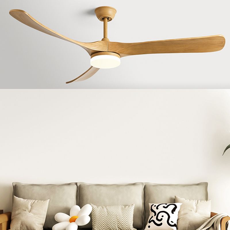 Simplicity 3-Blade Ceiling Fan Lighting with Wood for Dining Room