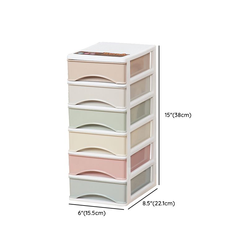 Filing Cabinet Plastic Lateral Color Panel File Cabinet with Drawers for Home Office