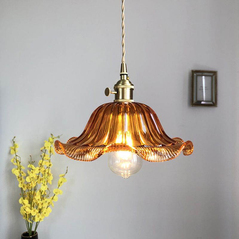 Restauranda ombreggiata Light Aibrowture in stile vintage Glass A sospeso a sospensione Luce