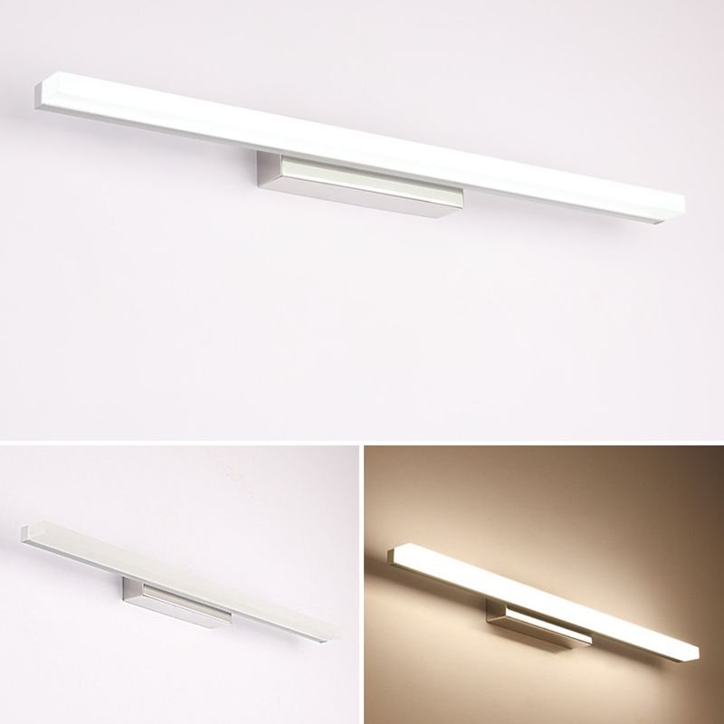 Luz de tocador lineal luz de estilo moderno de estilo acrílico LED LIGHTIVE con base de acero inoxidable