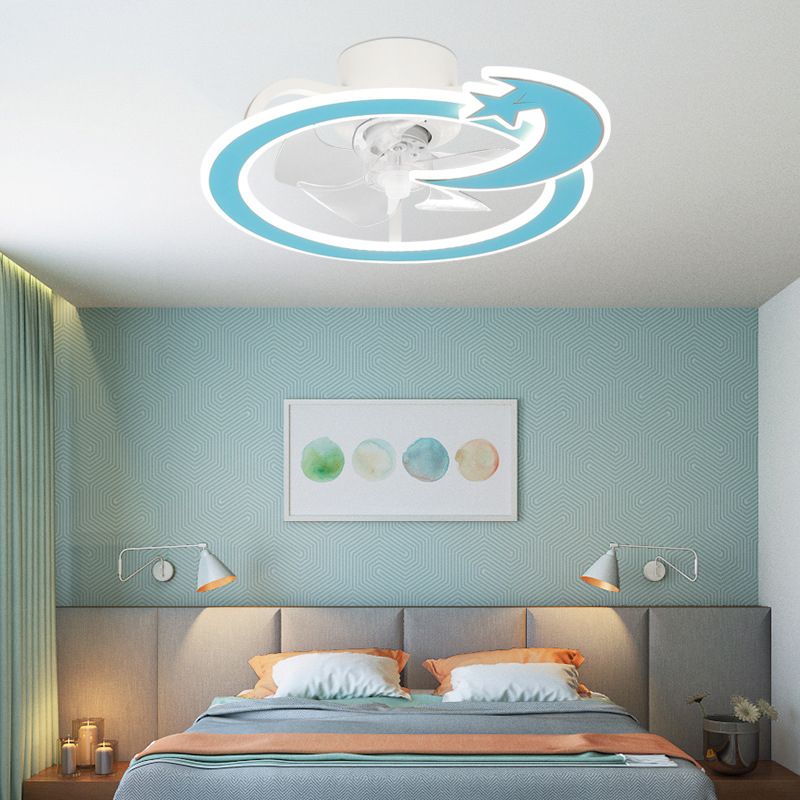 Kids Lovely LED Plafait Ventils de plafond forgé de fentual de plafond circulaire avec une teinte acrylique