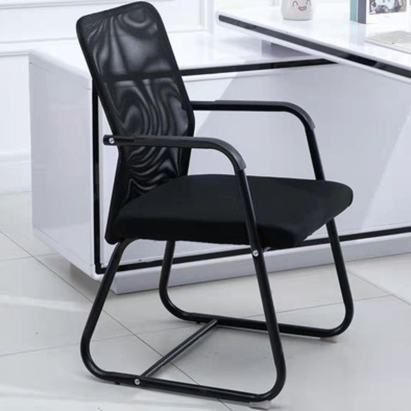 Upholstered Computer Desk Chair with Metal Frame Contemporary Ergonomic Office Chair