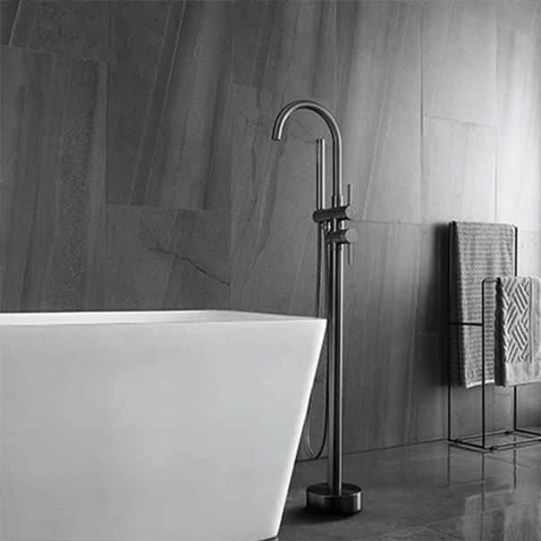 Floor Mounted Copper Freestanding Tub Filler Freestanding High Arc Freestanding Faucet