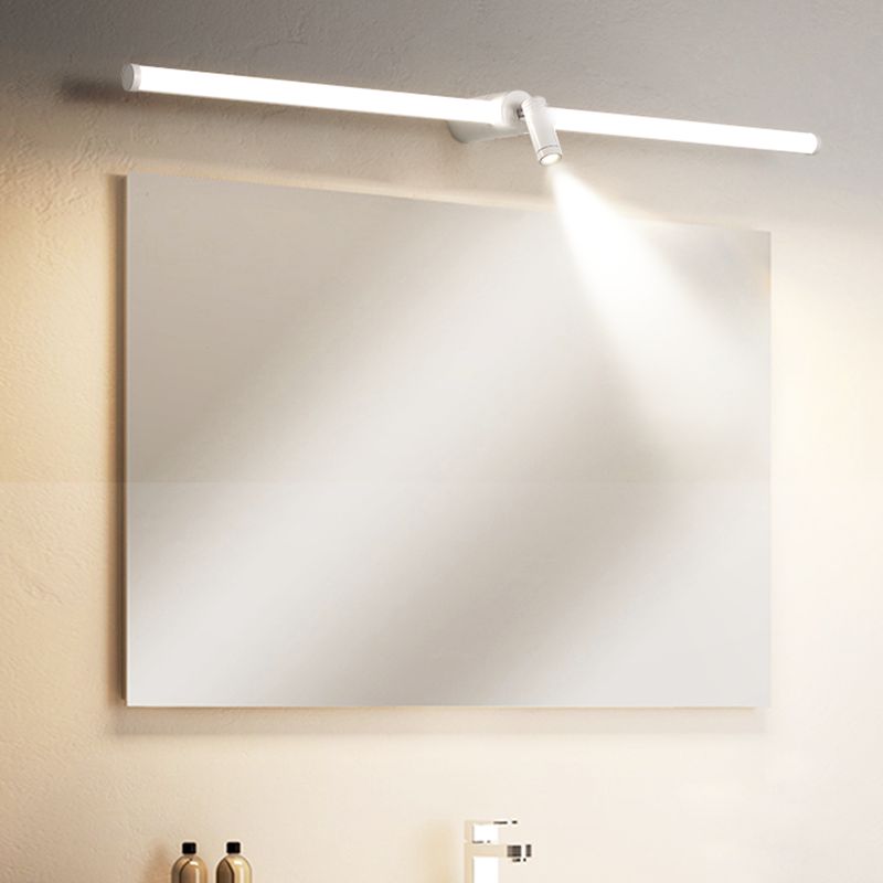 Postmodern Aluminum Vanity Light Straight 2 Lights LED Mirror Light for Bathroom