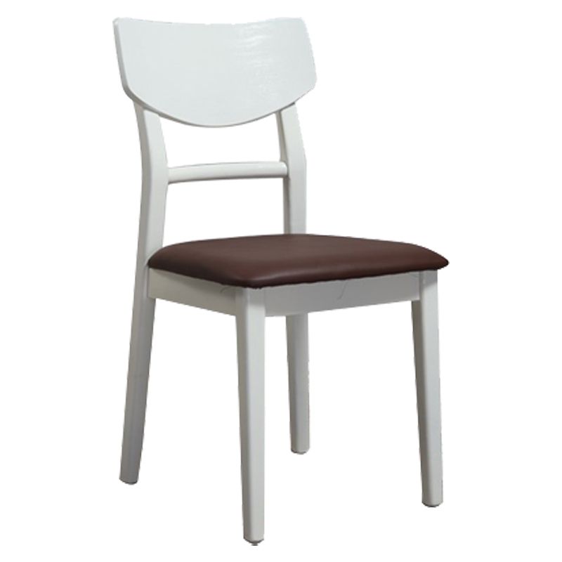 Industrial Ash Open Side Chair Matte Finish Wood Dining Chair