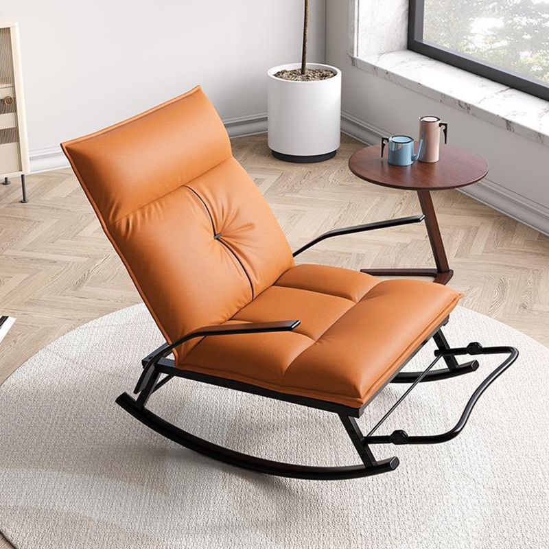 Modern Rocking Chair Upholstered Button-Tufted Reclining Rocking Accent Chair